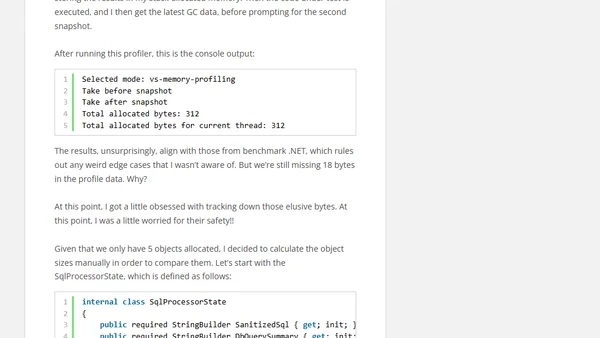 The Grand Mystery of the Missing 18 Bytes