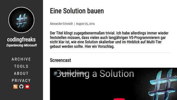 Eine Solution bauen