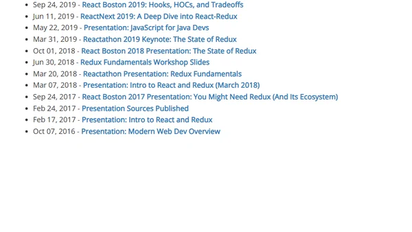 Presentations: Modern Redux with Redux Toolkit