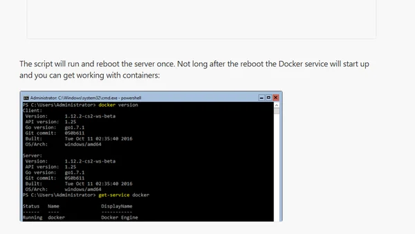Install Docker on Windows Server 2016 using DSC