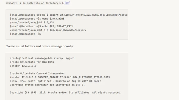 Installing Oracle GoldenGate for Big Data 12.3.1 with Kafka Connect and Confluent Platform
