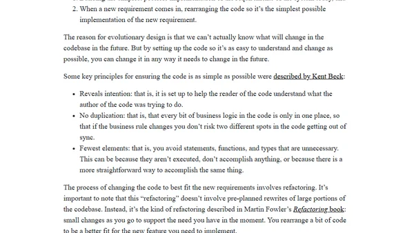 A Brief Summary of Evolutionary Design