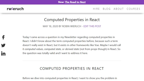 Computed Properties in React