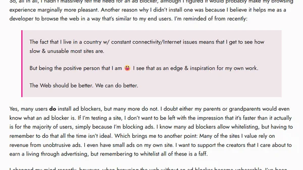 I Finally Installed an Ad Blocker