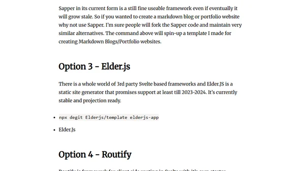 Svelte after Sapper - The Svelte Ecosystem