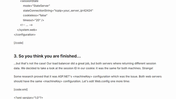 ASP.NET load balancing and ASP.NET state server (aspnet_state)