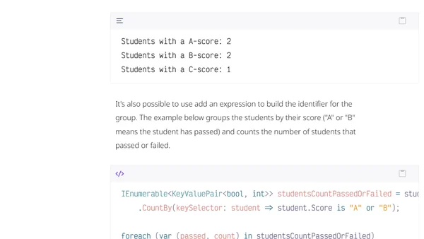 New LINQ methods in C# 13: Index, CountBy, AggregateBy