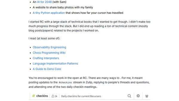 My Time At The Recurse Center