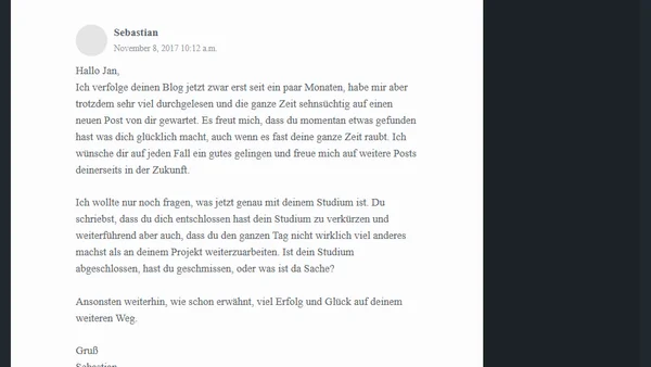 Ich wollte über das Projekt berichten, doch dann…