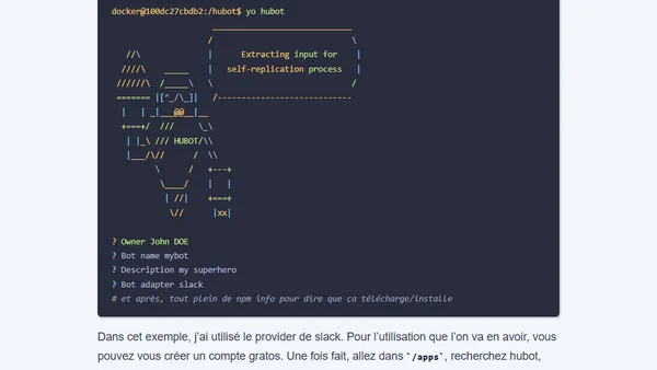 A la découverte d'Hubot