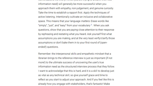 The librarian’s reference interview for data teams