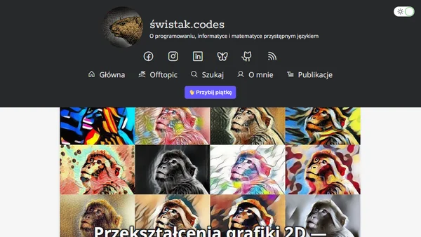 Przekształcenia grafiki 2D — matematyczny punkt widzenia