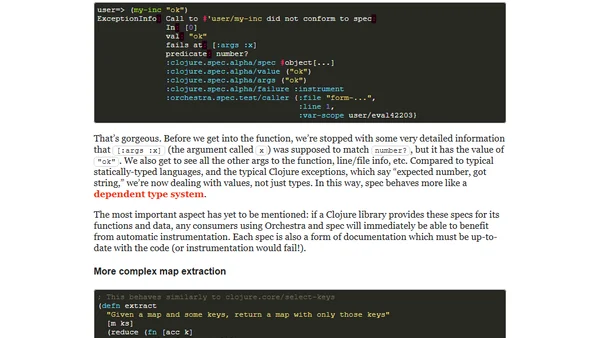 Dear Clojure devs, use clojure.spec please