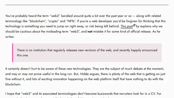 The Web Doesn’t Have Version Numbers