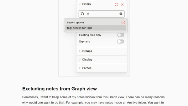 How to permanently hide folders from graph view in Obsidian