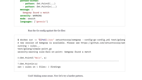 Static analysis with semgrep: practical examples using Docker