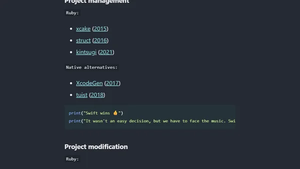 Ruby within iOS development realm