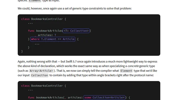 Using the ‘some’ and ‘any’ keywords to reference generic protocols in Swift 5.7