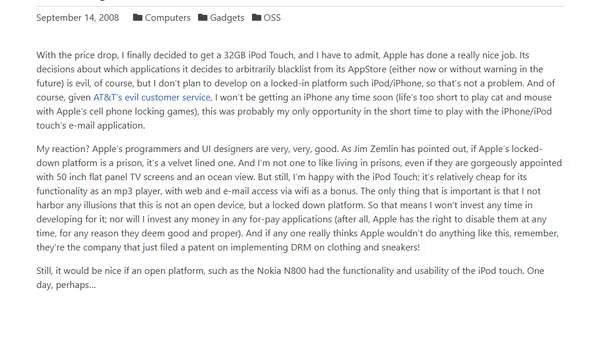 New toy: iPod Touch (2nd Generation)