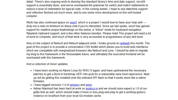 Status update, October 2021