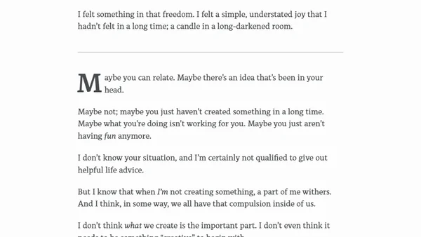 The blissful zen of a good side project