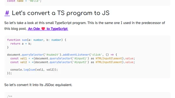 Using TypeScript without TypeScript 😎