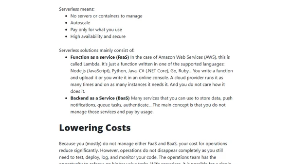Cloud Broke Its Promise, but Serverless Delivered