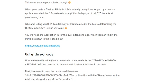 Azure AD B2C Custom Attributes: How to easily find their unique key value
