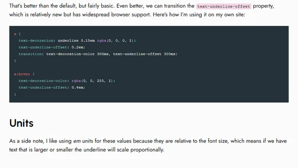 Animating Underlines