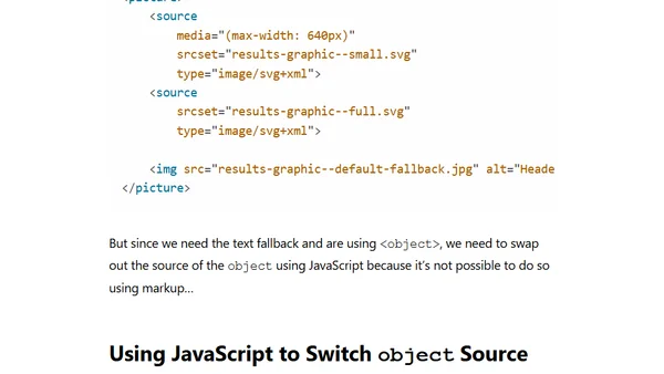 Art-Directing an SVG Embedded Using the HTML object element
