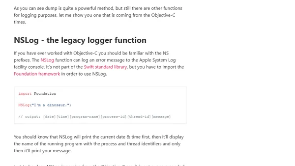 Logging for beginners in Swift