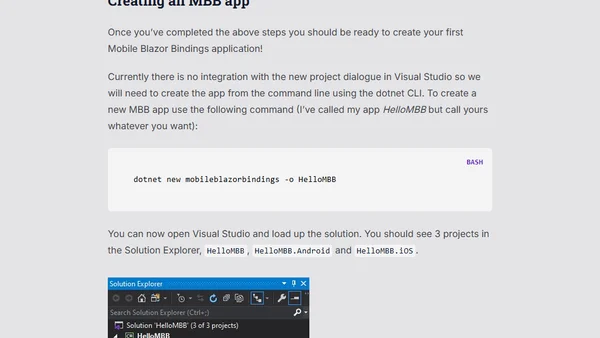 Mobile Blazor Bindings - Getting Started