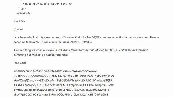 Leveraging ASP.NET MVC 2 futures “ViewState”