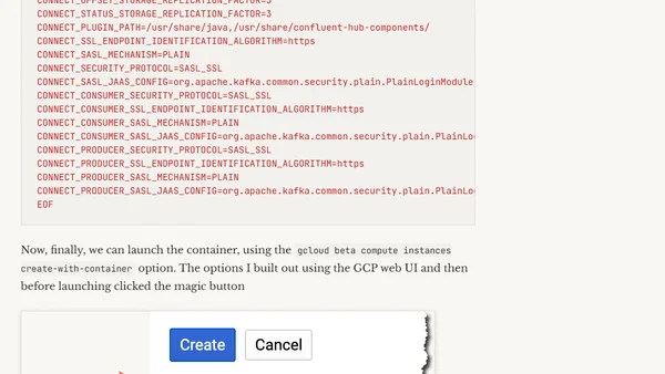 Running Dockerised Kafka Connect worker on GCP