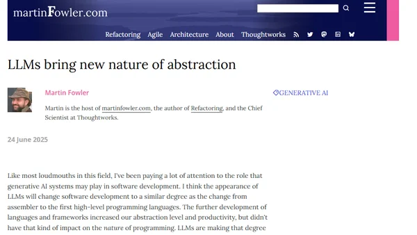 LLMs bring new nature of abstraction