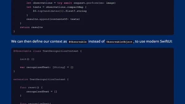 Detecting text in images with the Vision framework