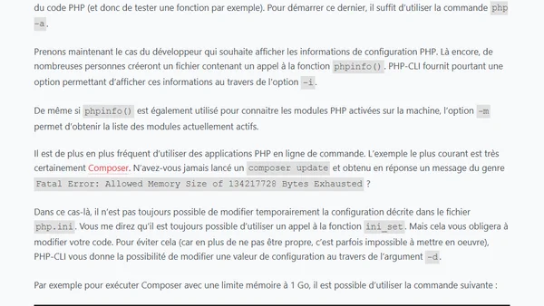 PHP-CLI cet outil méconnu