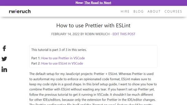 How to use Prettier with ESLint