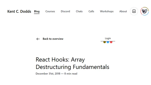 React Hooks: Array Destructuring Fundamentals