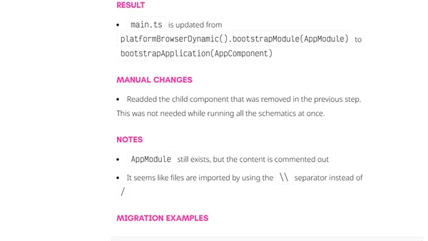 I tried the Angular Standalone migration, and here is the result