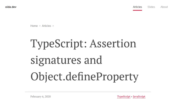 TypeScript: Assertion signatures and Object.defineProperty