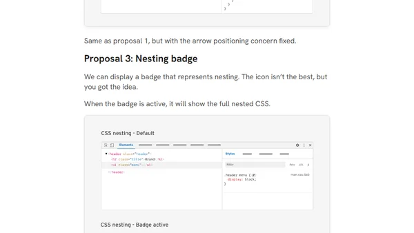 CSS Nesting UX in DevTools