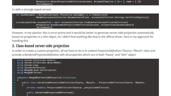 MongoDB.Driver – class-based server side projection