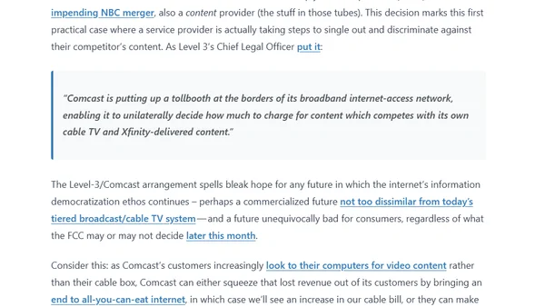 The Internet is Series of Tubes (oh, and Tollgates too)