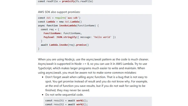AWS Serverless Common Mistakes - Coding (1/7)