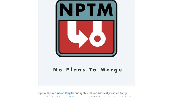 Designing The "No Plans To Merge" Logo