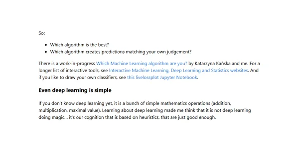 Exploring human vs machine learning (one blogpost at a time)