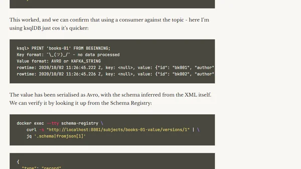 Ingesting XML data into Kafka - Option 3: Kafka Connect FilePulse connector