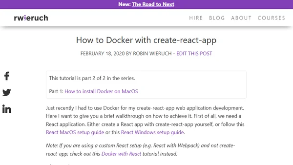 How to Docker with create-react-app