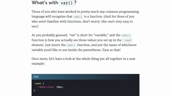 Let's Learn CSS Variables!